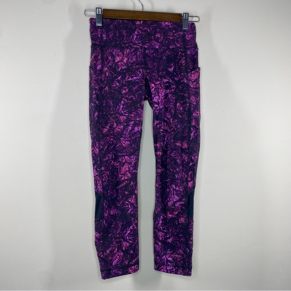 Lululemon Athletica Purple Patterned Leggings